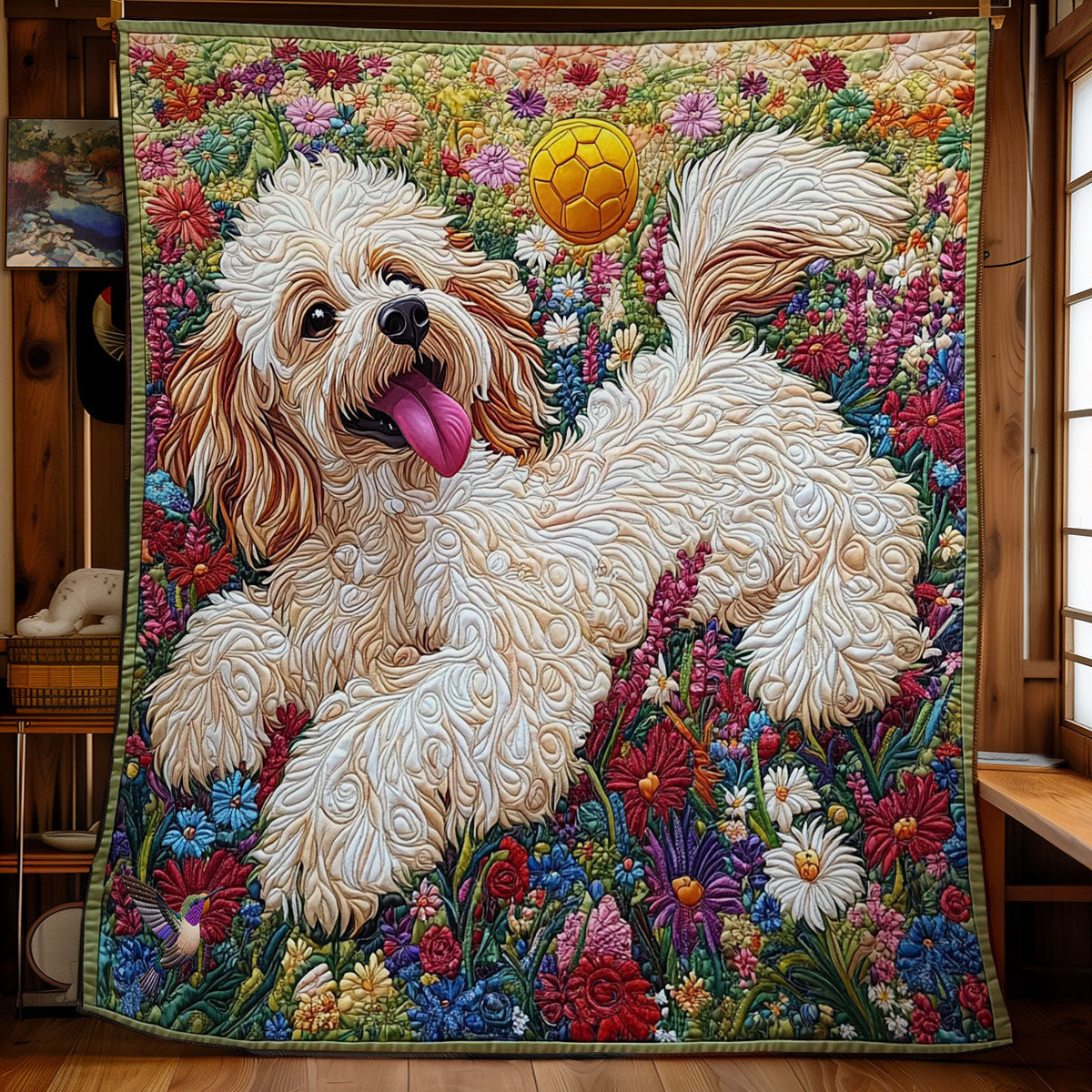 Playing Cute Puppy WY0912035CL Quilt