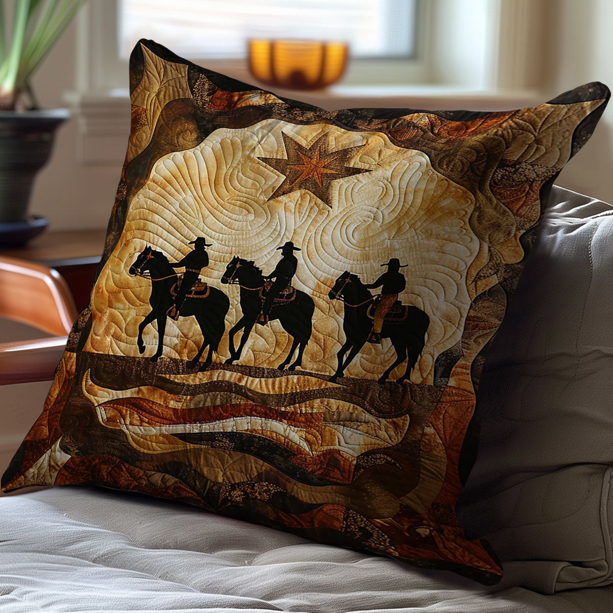 Cowboy Horse WJ0710034CL Quilt Pillow Case