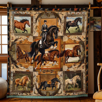 Elegant Horse And Rider WN1109048CL Quilt