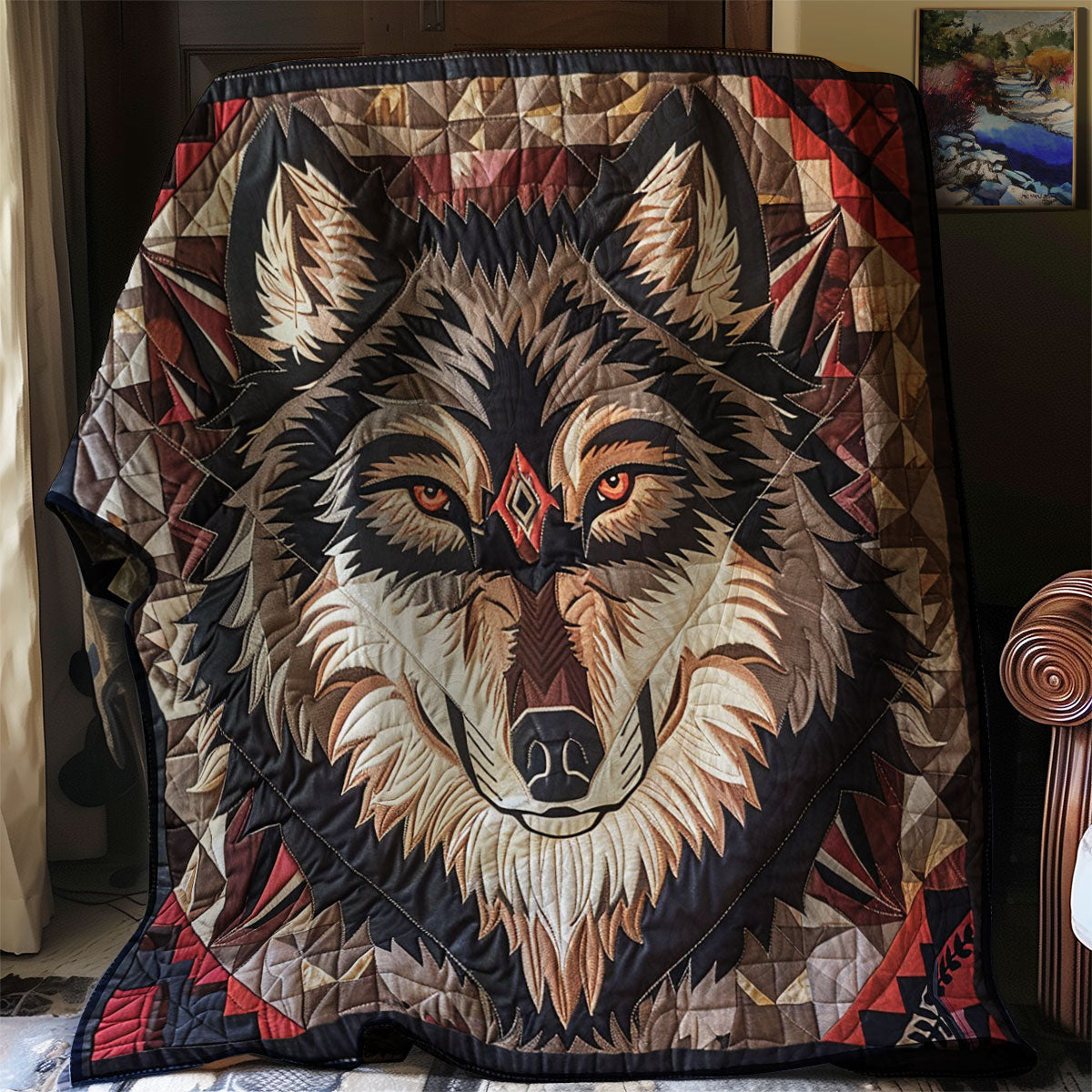 Wolf Native American WJ3012024CL Quilt