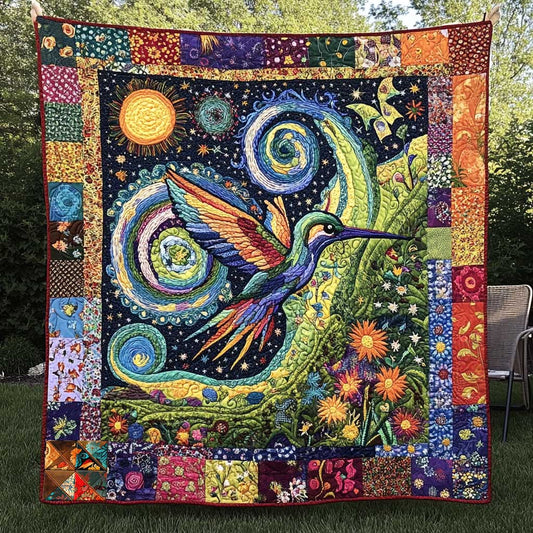 Hummingbird In Enchanted Garden WN0810017CL Quilt