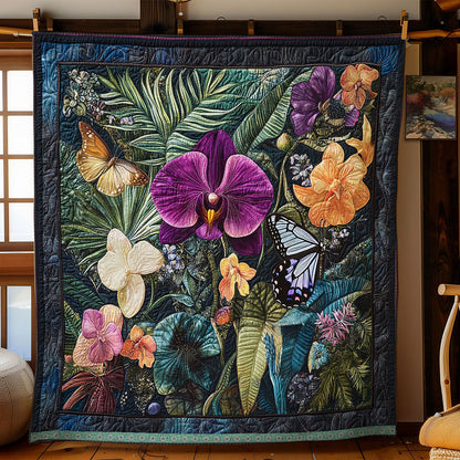 Orchid Tropical Flowers WT1403094CL Quilt