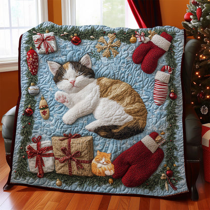 Christmas Sleeping Cat WY0512031CL Quilt