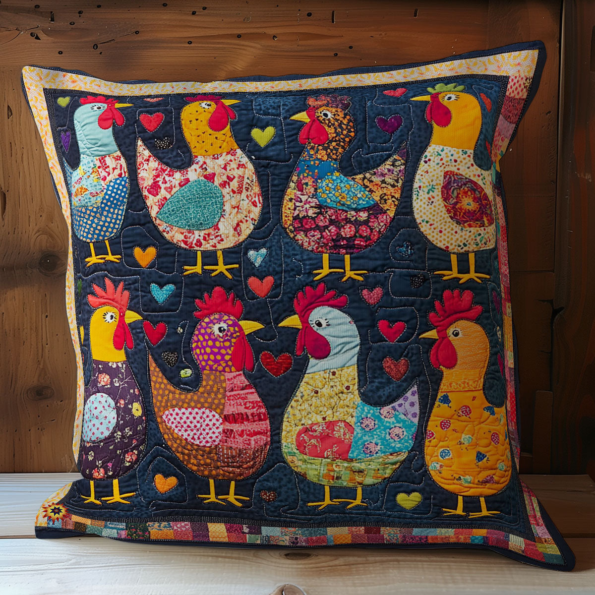 Hen WY2212043CL Quilt Pillow Case