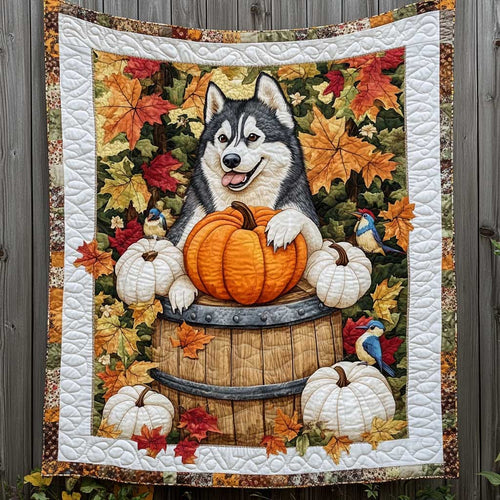 Husky Pumpkin Patch WN2709088CL Quilt