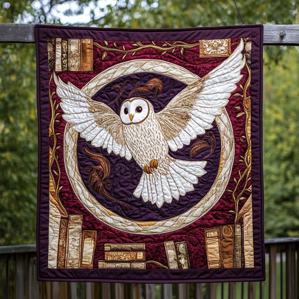 Magical Librarian Owl WP1709015CL Quilt