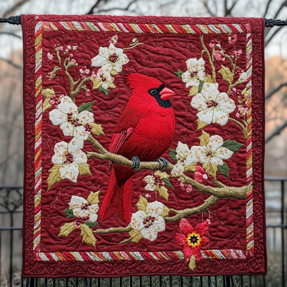 Gorgeous Cardinal WU0411042CL Quilt