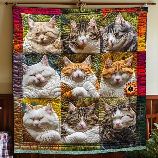 Colorful Dreaming Cat WP1210001CL Quilt