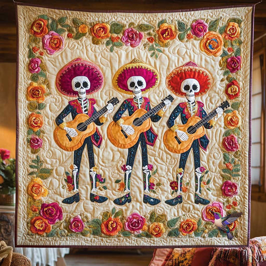 Day Of The Dead Mariachi Trio WN2610030CL Quilt