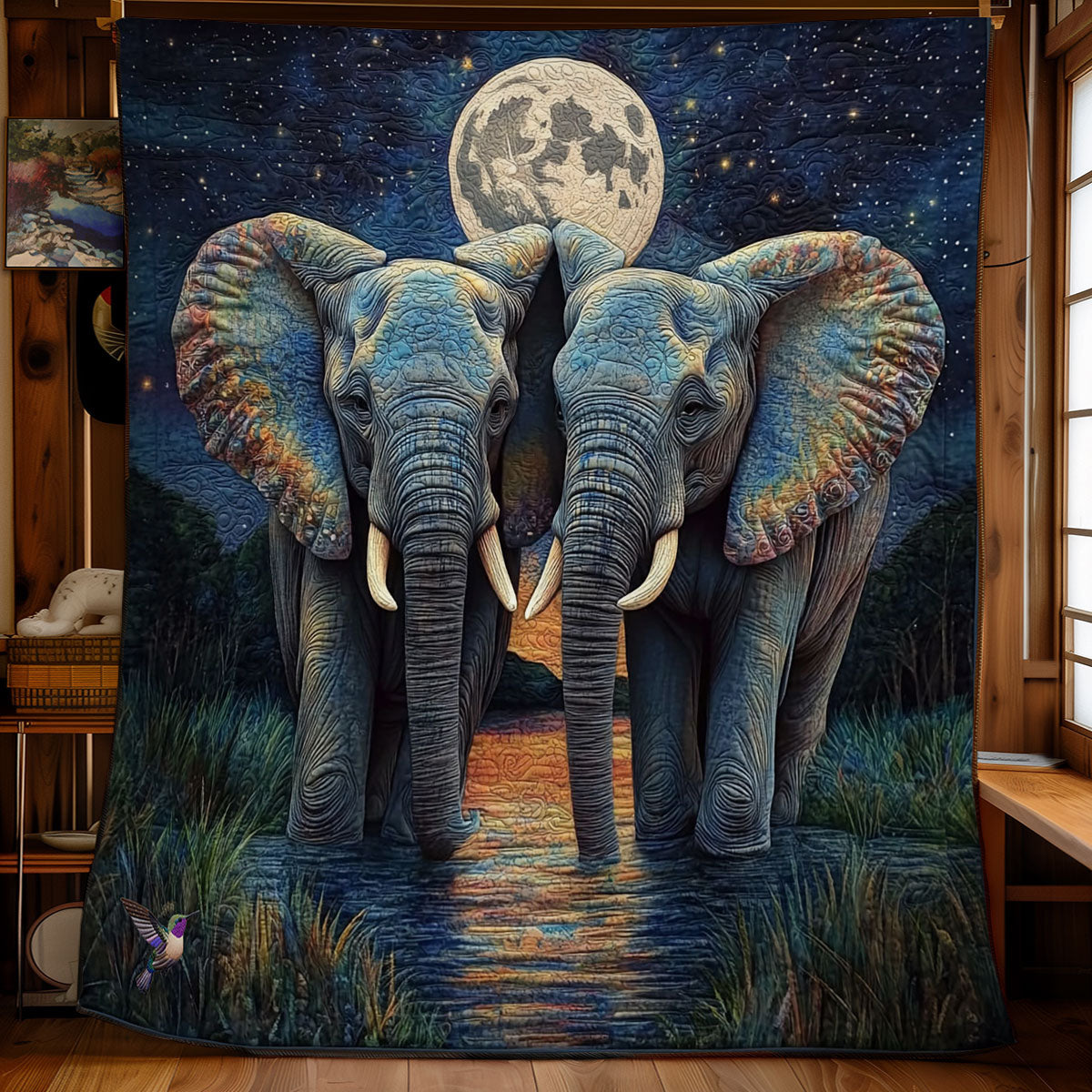 Couple Elephant WY2311037CL Quilt