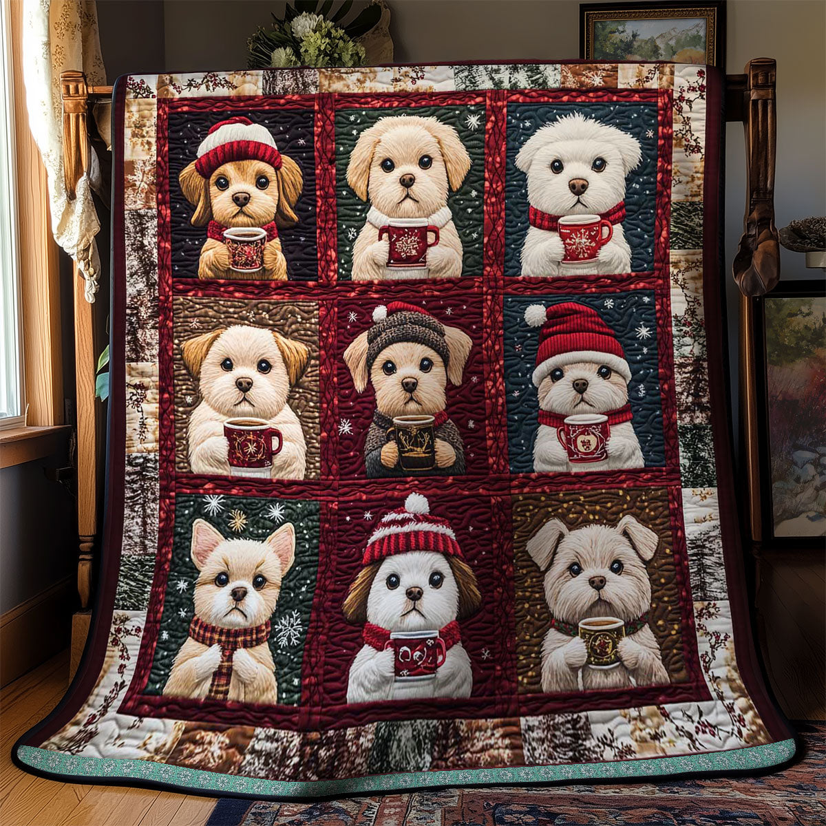 Dog’s Winter Mug WN3009026CL Quilt