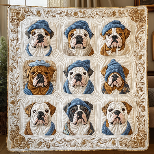Charming Bulldogs WG3012009CL Quilt