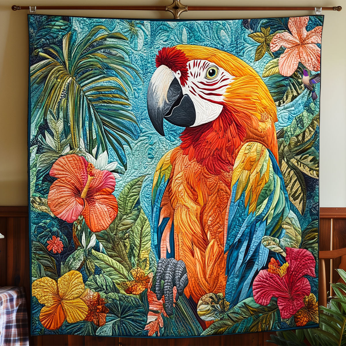 Tropical Forest Parrot WY1311011CL Quilt
