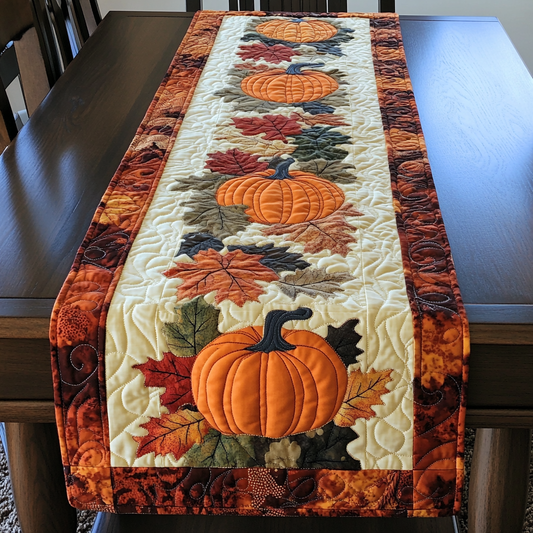 Autumn Pumpkin Lovers XR1209007CL Quilted Table Runner