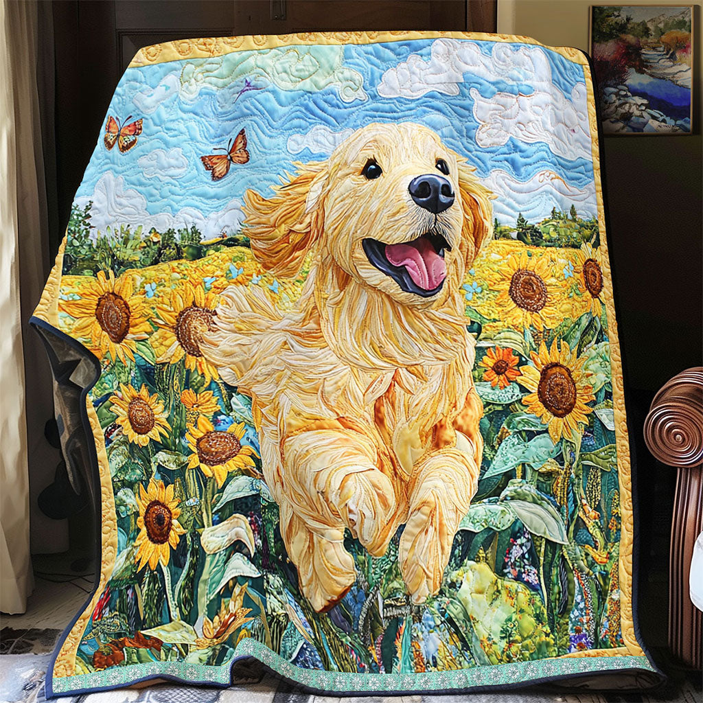 Golden Retriever Garden WT1403141CL Quilt