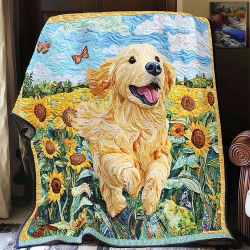 Golden Retriever Garden WT1403141CL Quilt