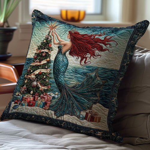 Christmas Tree Mermaid WY1012094CL Quilt Pillow Case