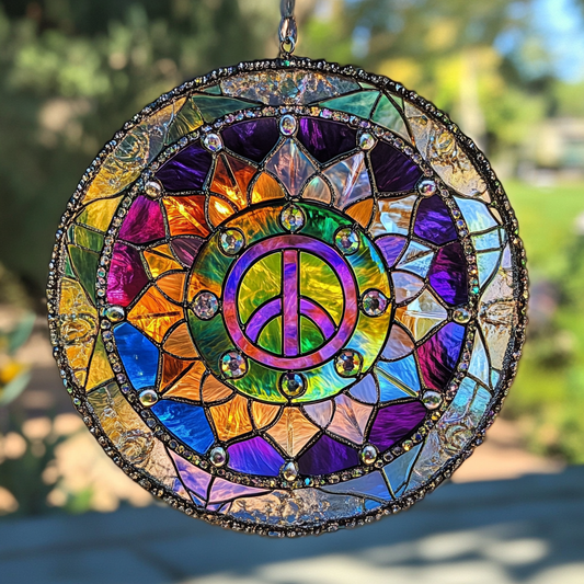 Hippie Sign WU0411070CL Suncatcher