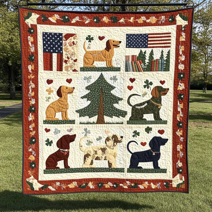 Dachshund Freedom Love WN2709111CL Quilt