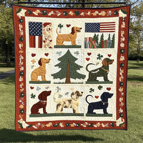 Dachshund Freedom Love WN2709111CL Quilt