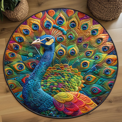 Peacock WJ2003079CL Quilted Round Mat