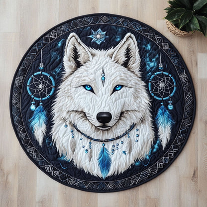Wolf Dreamcatcher CW0907039CL Quilted Round Mat