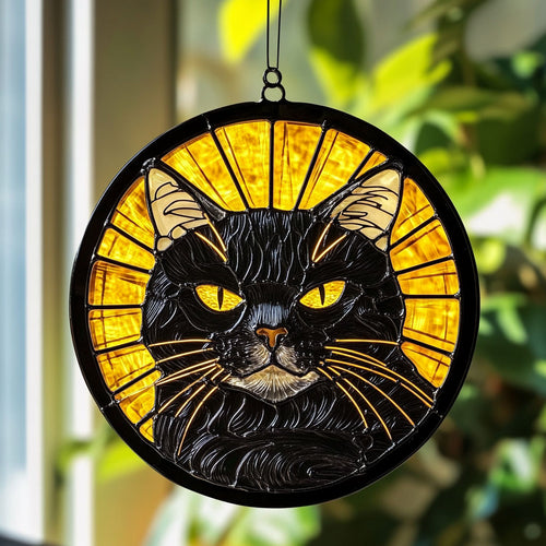 Cat WU2809009CL Stained Glass Suncatcher