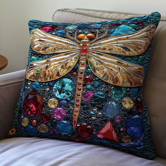 Gemstone Gold Dragonfly WY0912096CL Quilt Pillow Case