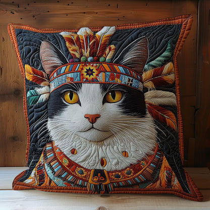 Native American Cat WY2911078CL Quilt Pillow Case