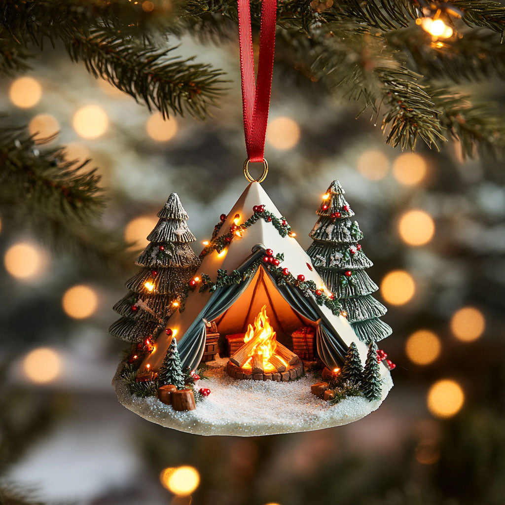 Campfire Glow Camping WN2310002CL Christmas Ornament