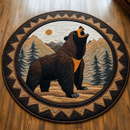 Wild Bear Roar CW3107048CL Quilted Round Mat