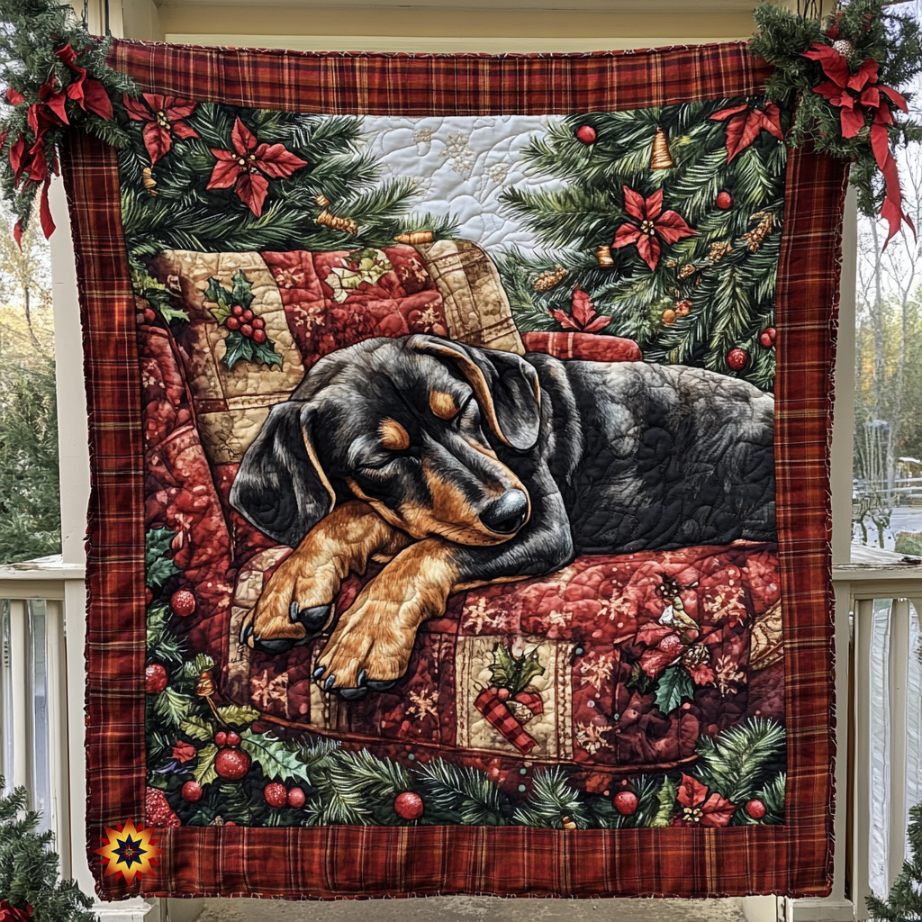 Sleeping Dachshund WU0811008CL Quilt