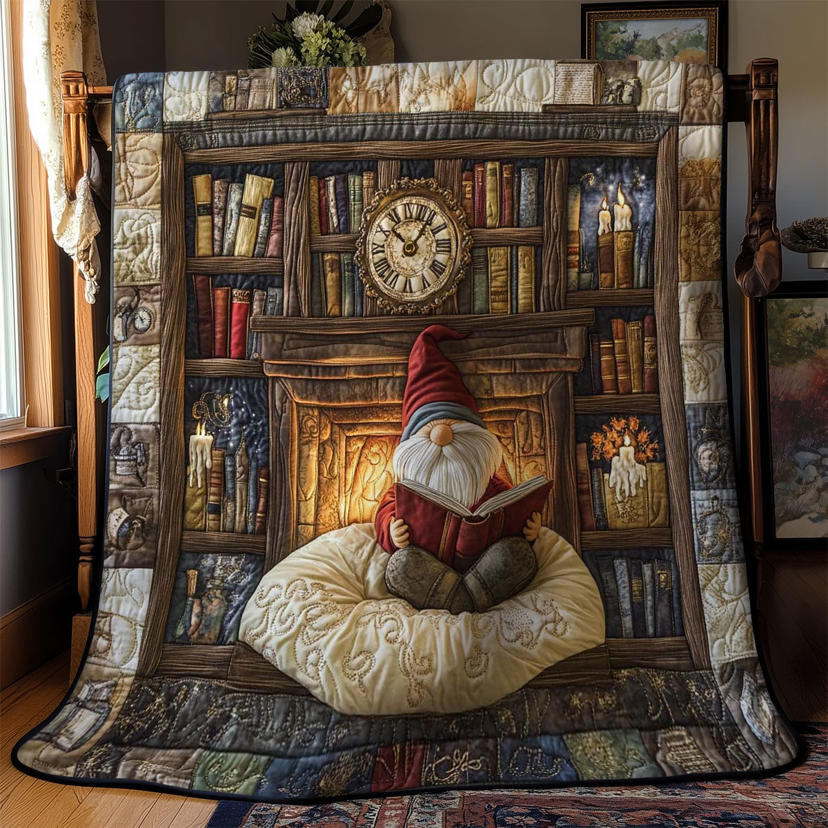 Magical Book Gnome WN2612025CL Quilt