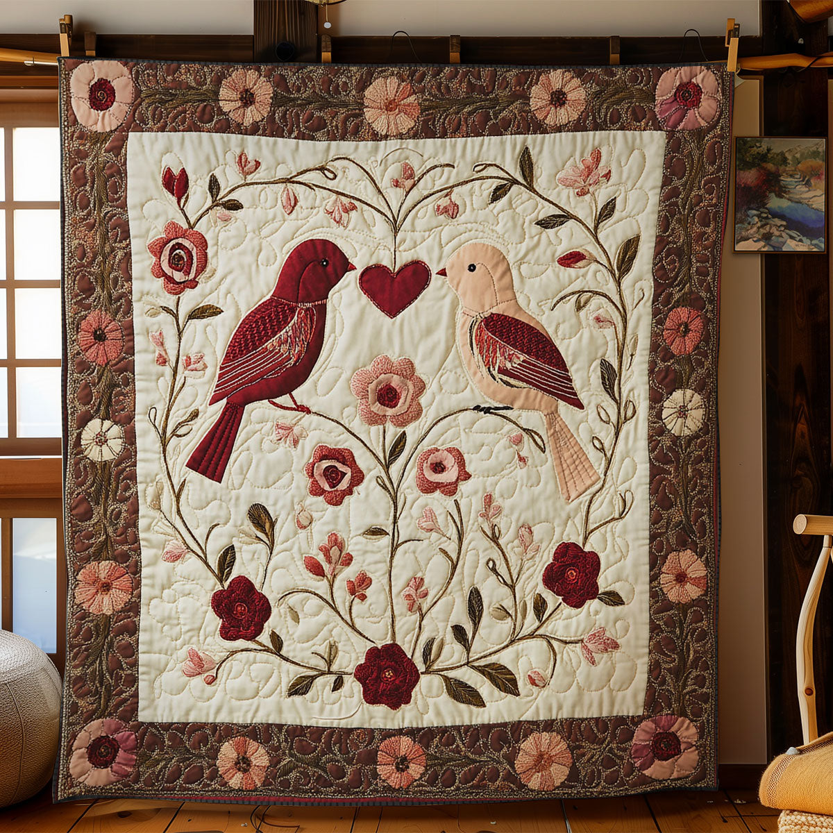 Couple In Romantic Garden WY1502014CL Quilt