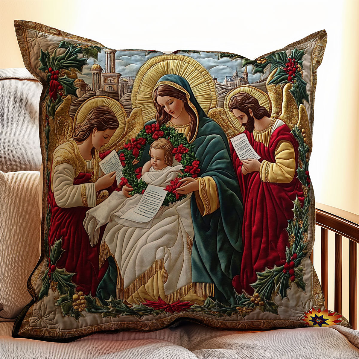 Mary And Jesus WY0612101CL Quilt Pillow Case