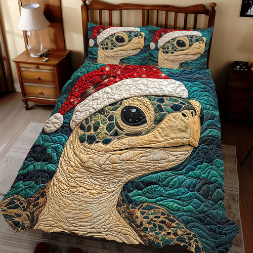 Turtle Christmas WX2511093CL Duvet Cover Set