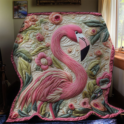 Flower Forest Flamingo WY1311033CL Quilt
