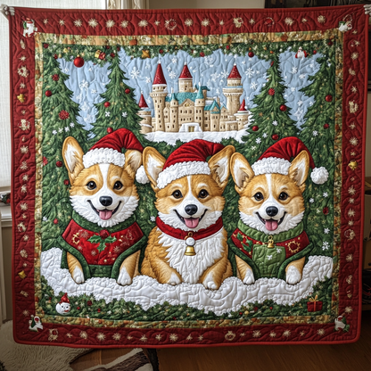 Corgi In Snow XR2409017CL Quilt