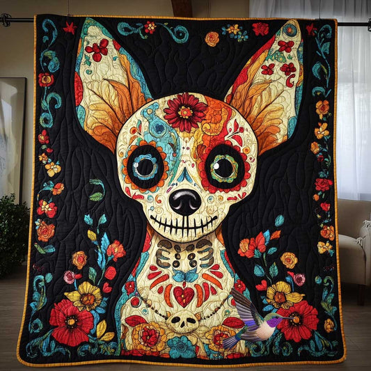 Calavera Chihuahua WP0810007CL Quilt