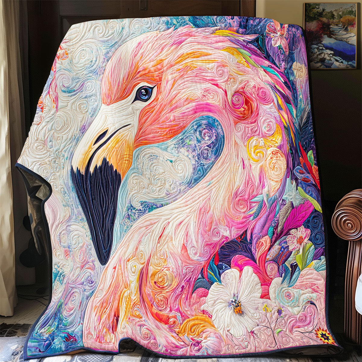 Flower Flamingo WY0911013CL Quilt