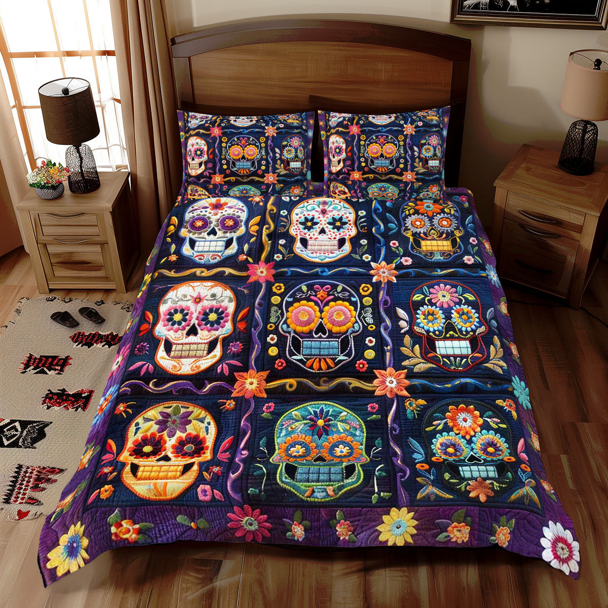 Calavera Sugar Skulls WJ2009029CL Duvet Cover Set