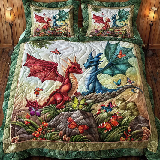 Couple Dragon In Forest WY0801099CL Duvet Cover Set