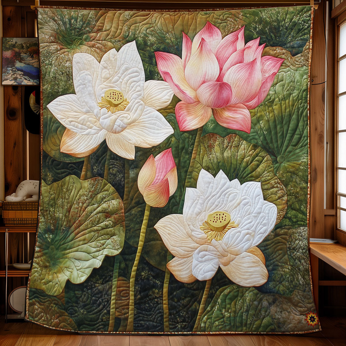 Lotus Flower WY0911012CL Quilt