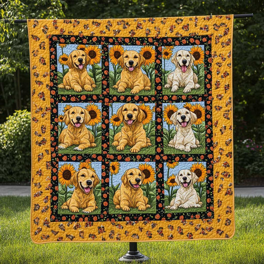 Golden Retriever Garden Joy WN2709137CL Quilt