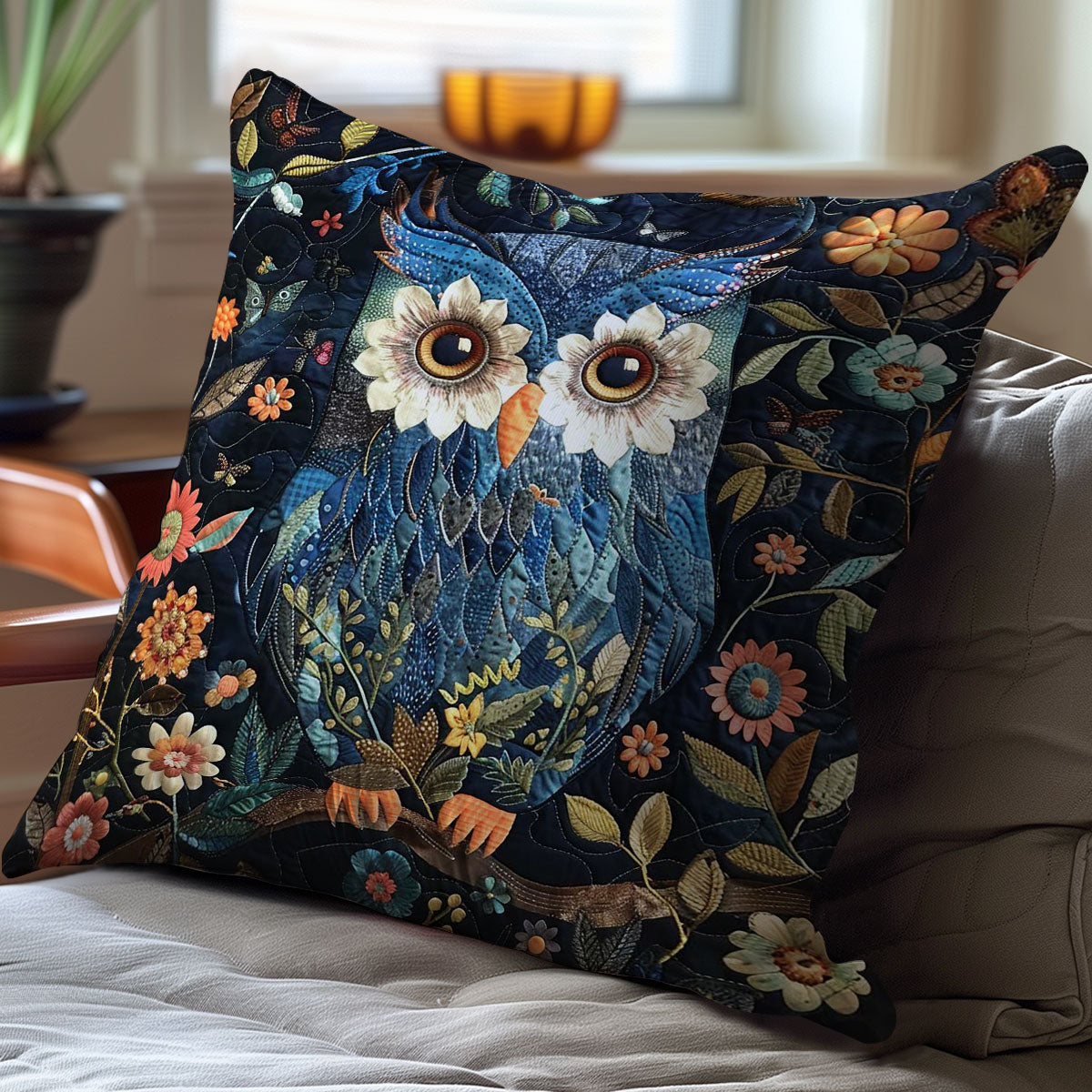 Enchanting Owl WJ1209041CL Quilt Pillow Case