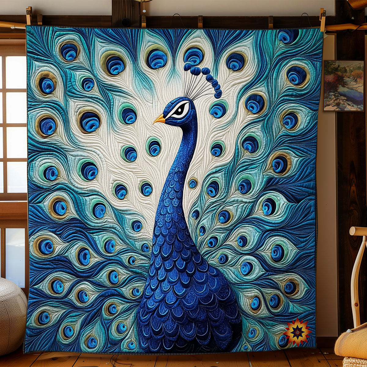 Portrait Peacock WY1411021CL Quilt