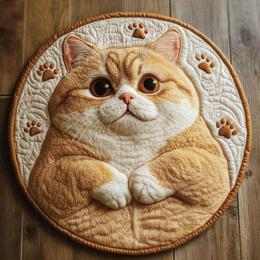 Cute British Golden CP2004171CL Quilted Round Mat