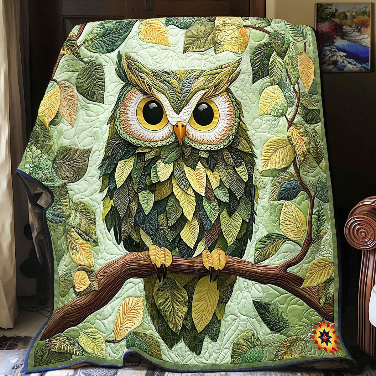 Leaves Owl WY1911096CL Quilt