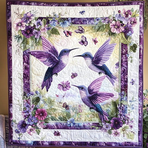 Lilac Hummingbirds XR2709027CL Quilt