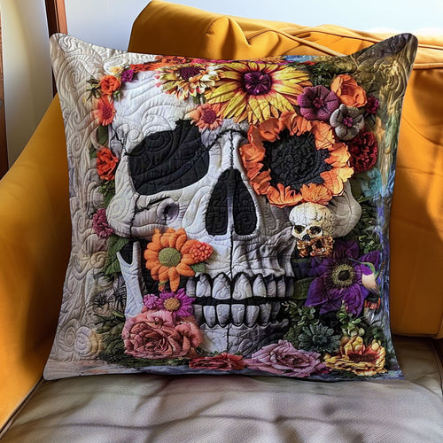 Floral Skull Fantasy WN2110149CL Quilt Pillow Case